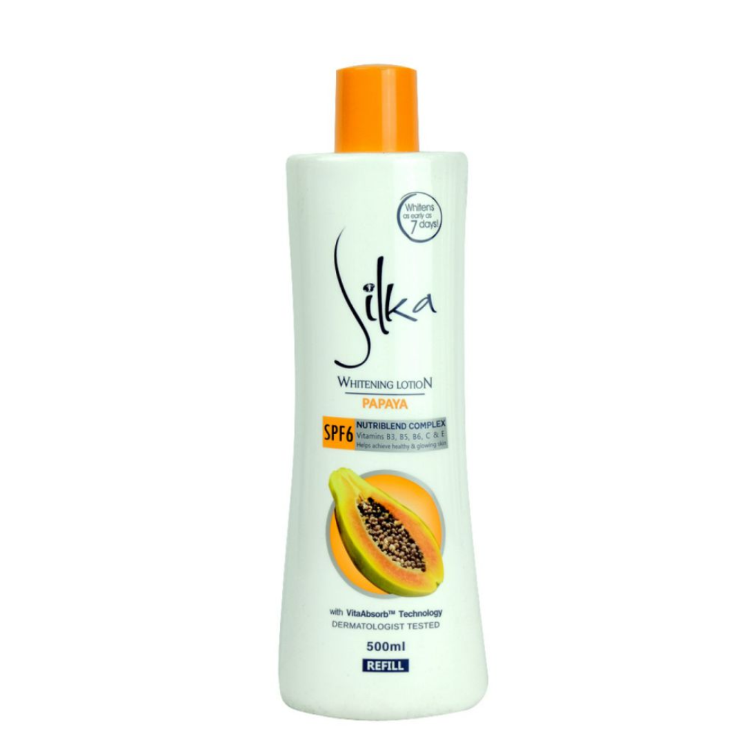 Silka Lotion éclaircissante pour la peau à la papaye 500 Ml SILKA