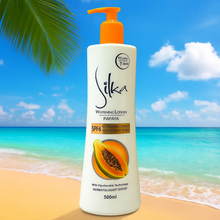 Charger l&#39;image dans la galerie, Silka Lotion éclaircissante pour la peau à la papaye 500 Ml (Pompe) SILKA
