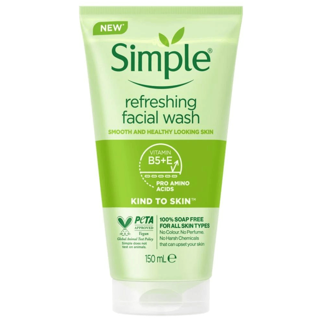Simple Gel nettoyant rafraîchissant pour le visage  Kind to Skin 150 ml SIMPLE