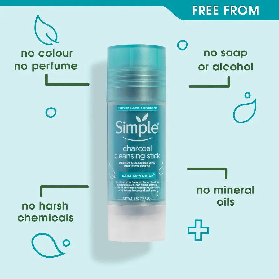 Simple stick Nettoyant Daily Skin Detox au charbon 45g SIMPLE