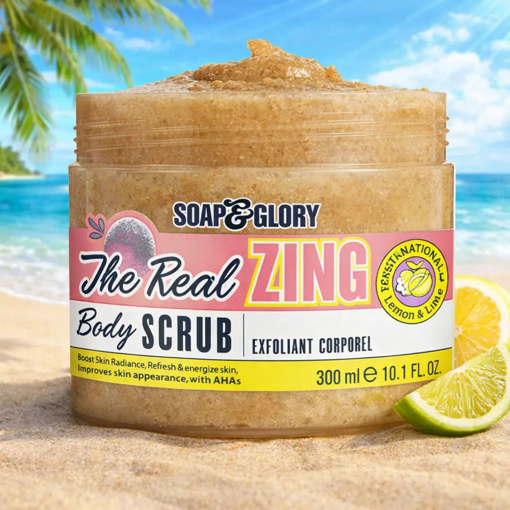 Soap & Glory – The Real Zing Body Scrub  Gommage Corporel Rafraîchissant et Énergisant – 300 ml Soap & Glory