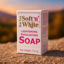 Charger l&#39;image dans la galerie, Soft&#39;n White Savon Gommant Clarifiant 200g SWISS SOFT&#39;N WHITE
