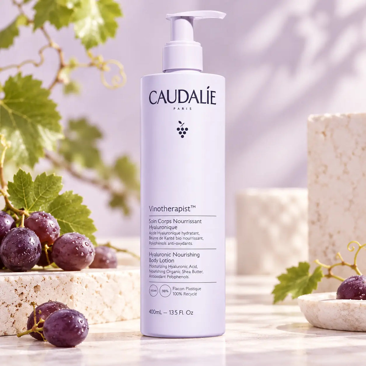 Soin Corps Nourrissant Caudalie Vinotherapist — Acide Hyaluronique & Karité Bio — 400 ml