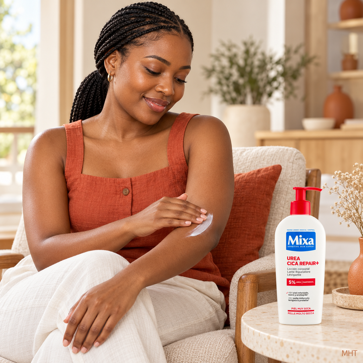 Lait Corps Réparateur Mixa Urea Cica Repair+ — 5 % Urée & Panthénol — 250 ml
