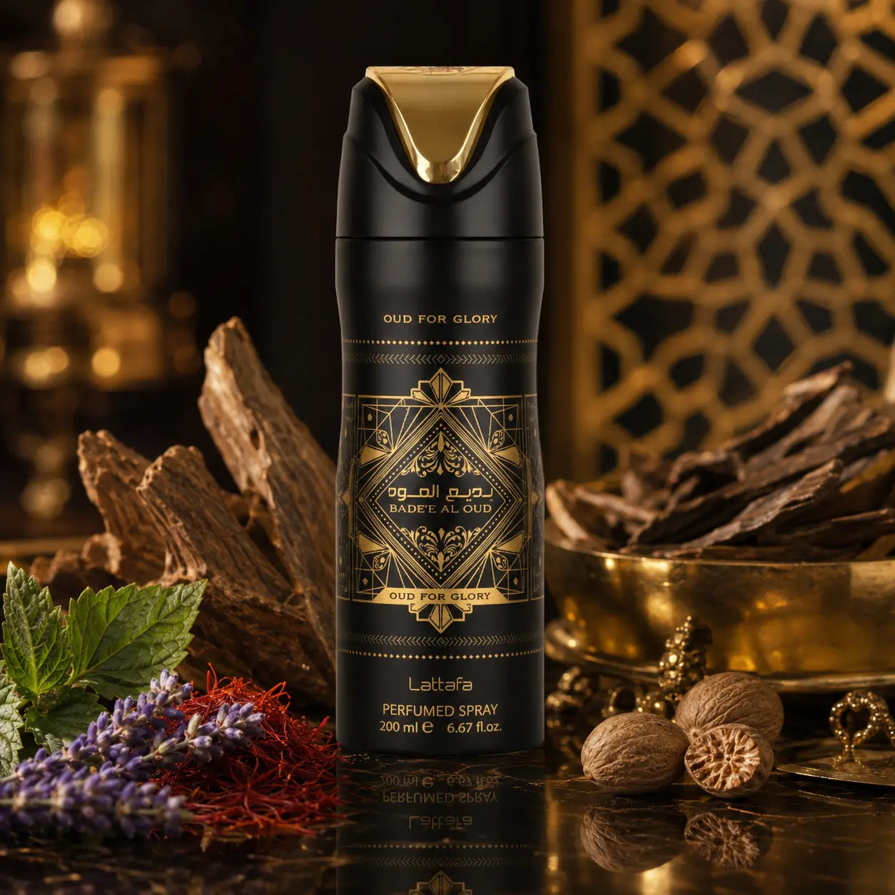 Spray parfumé corps Lattafa Badee Al Oud Oud for Glory — 200 ml