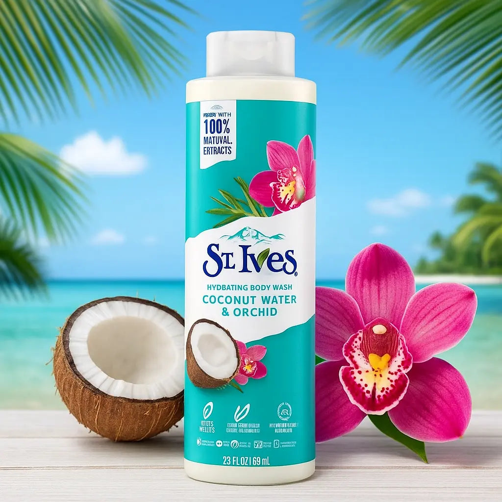 St Ives Gel douche Eau de coco et Orchidee aux extraits 100 % naturels 650 ml ST IVES