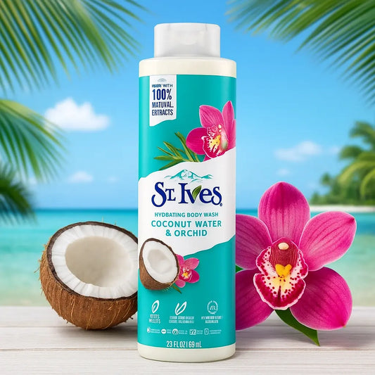 St Ives Gel douche Eau de coco et Orchidee aux extraits 100 % naturels 650 ml ST IVES