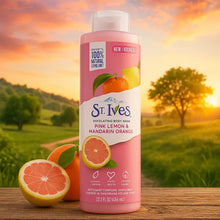 Charger l&#39;image dans la galerie, St Ives Gel douche exfoliant au citron rose et à la mandarine 650 Ml ST IVES
