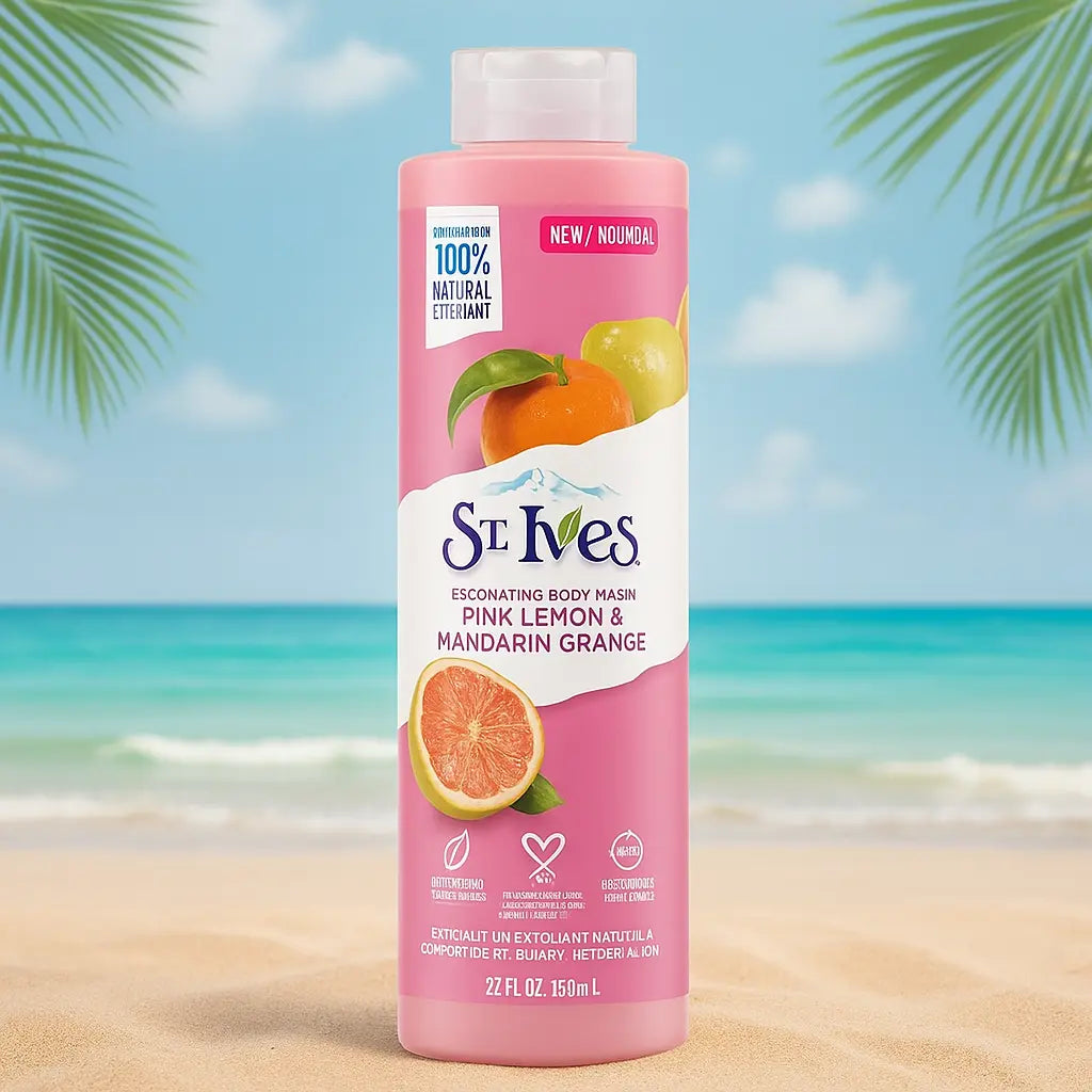 St Ives Gel douche exfoliant au citron rose et à la mandarine 650 Ml ST IVES