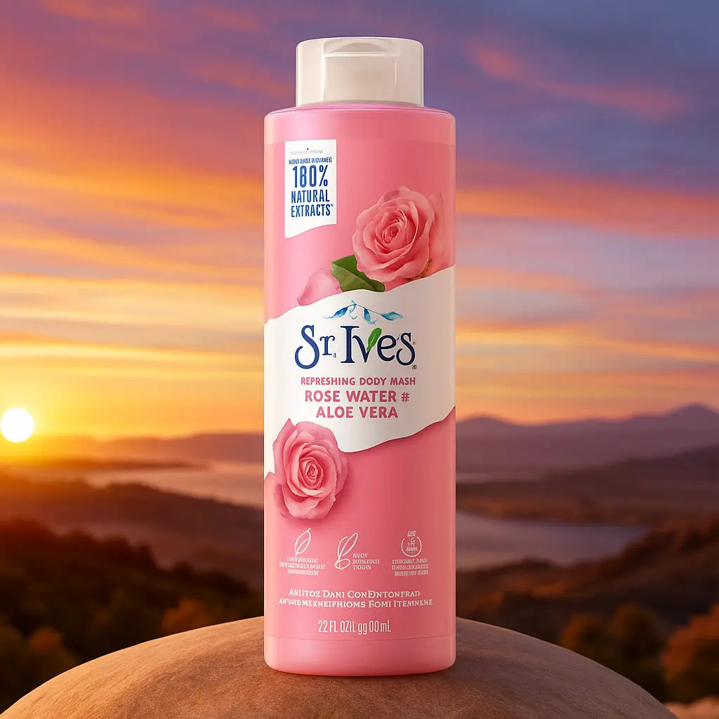 St Ives Gel douche rafraîchissant, eau de rose et aloe vera 650 ML ST IVES