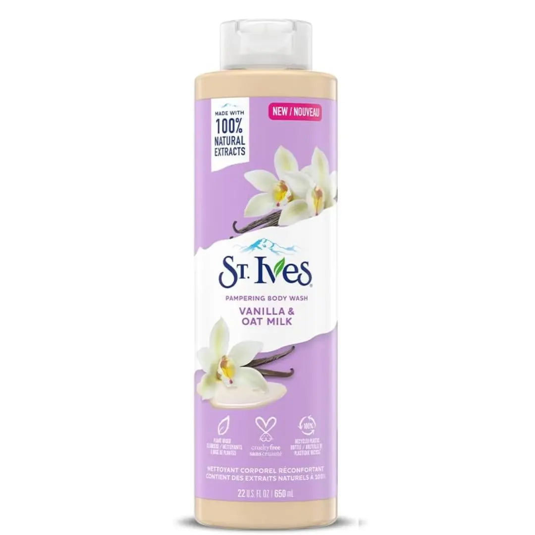 St Ives Pampering Gel douche vanille et lait d'avoine aux extraits 100 % naturels 650 ml ST IVES