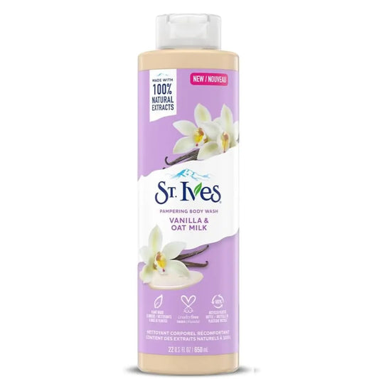 St Ives Pampering Gel douche vanille et lait d'avoine aux extraits 100 % naturels 650 ml ST IVES
