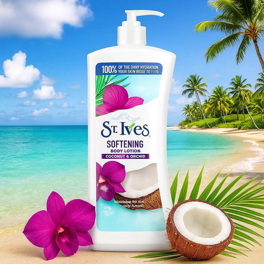 St. Ives Lait corporel adoucissant, Noix de coco et orchidée 621 ml ST IVES
