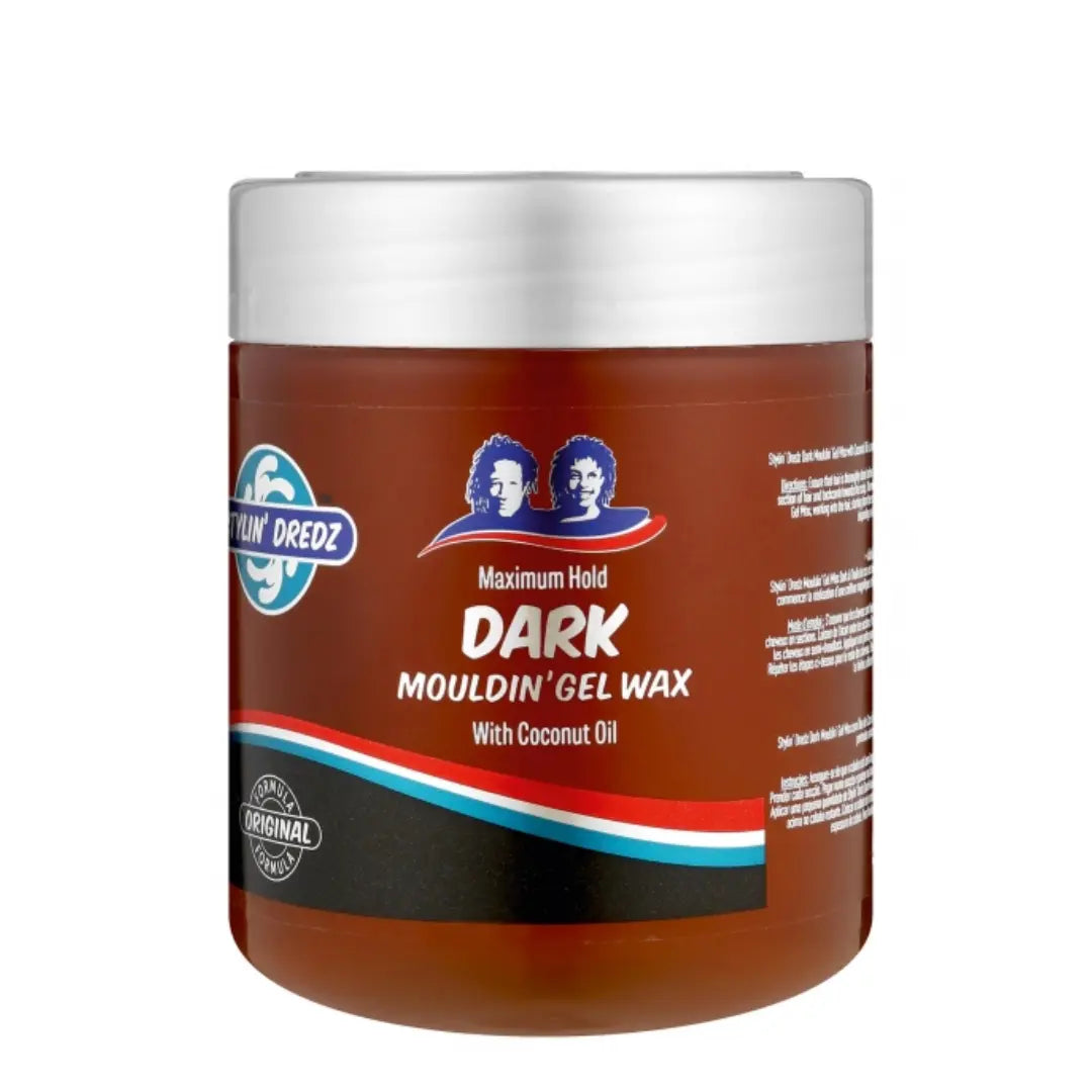 Stylin Dredz Cire gel foncée à tenue maximale avec huile de coco 500 ml STYLIN'DREDZ