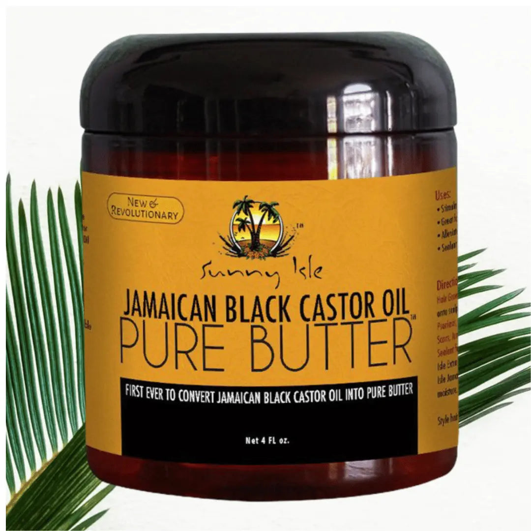Sunny Isle Huile de ricin noire jamaïcaine PUR BEURRE 4oz SUNNY ISLE