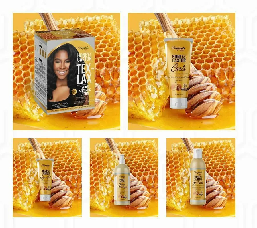 Système lissant HUILE DE RICIN & MIEL (Tex-Lax) AFRICA'S BEST