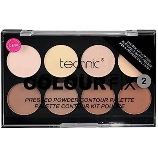 Technic Color Fix 2 Palette de contours en poudre pressée, 3,5 g, 8 pièces TECHNIC