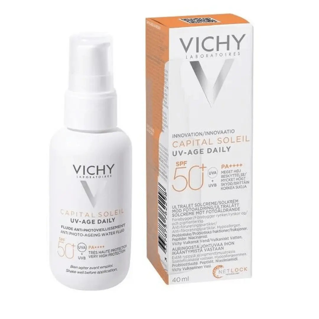 VICHY Capital Soleil UV Age Crème Solaire Invisible Quotidienne SPF 50+ à la Niacinamide 40 ml VICHY