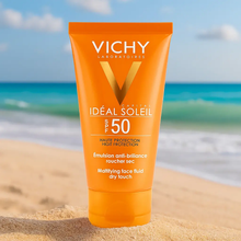Charger l&#39;image dans la galerie, Vichy Idéal Soleil Fluide Matifiant Visage Toucher Sec SPF50 50 ml VICHY

