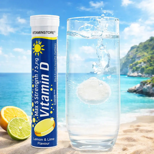 Vitamine D – Comprimés Effervescents (Citron &amp; Citron Vert)