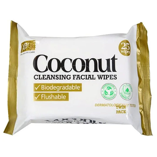 Xbc - Lingettes nettoyantes pour le visage revitalisantes à l'eau de coco 25 XBC