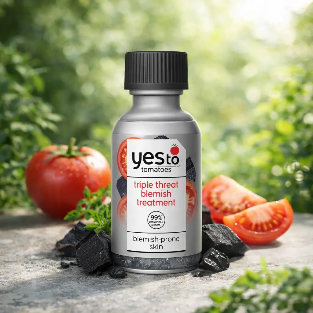 YES TO TOMATOES Soin Anti-Imperfections 3-en-1 au Charbon &amp; à la Tomate 30ML YES TO TOMATOES