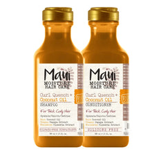 Charger l&#39;image dans la galerie, 1 Maui Apres Shampoing Hydratation des boucles   +  Huile de noix De Coco Revitalisant 385 ML MAUI
