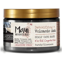 Charger l&#39;image dans la galerie, 1.0 Maui Moisture Masque de soin du cuir chevelu détoxifiant aux cendres volcaniques, noix de coco, 340g MAUI

