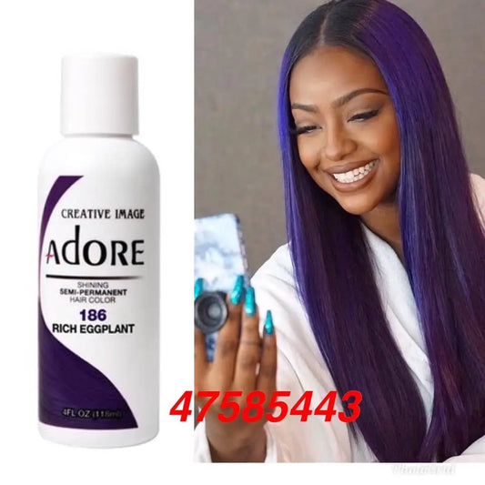 Coloration de cheveux Semi-Permanent ADORE N 186