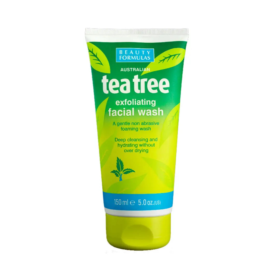 Beauty Formulas Nettoyant exfoliant pour le visage à l'arbre à thé 150 ml BEAUTY FORMULAS